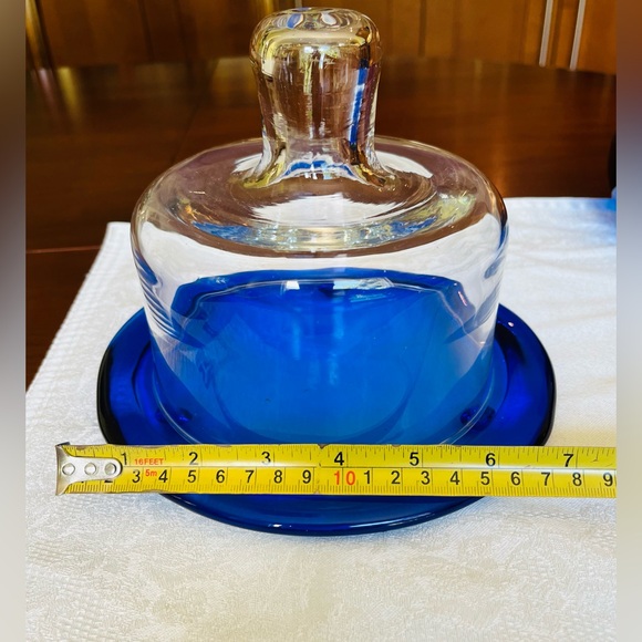 Cobalt blue glass 4 Pc breakfast serving set - Picture 7 of 14